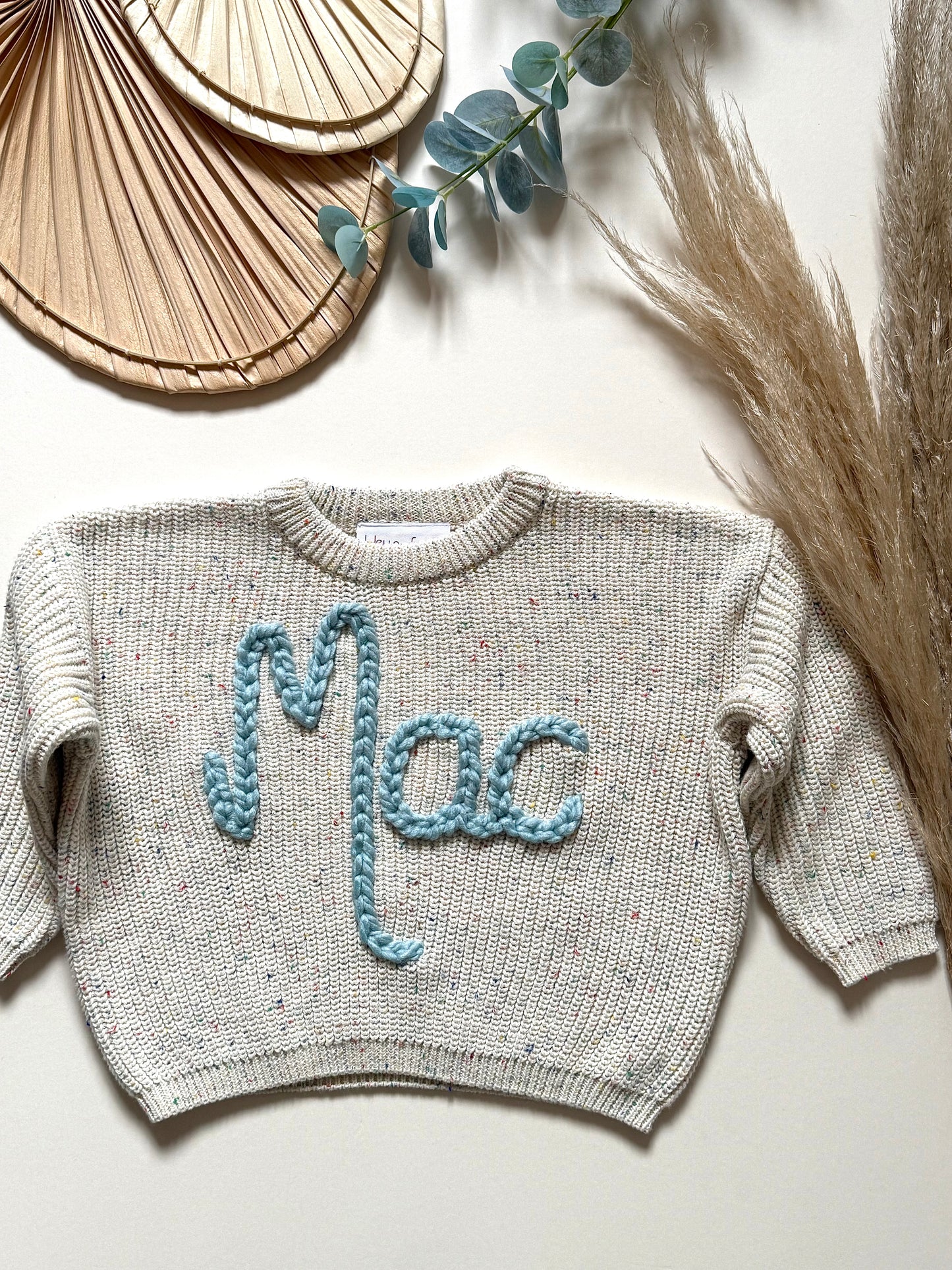 **Pre-Order for June Delivery** - Personalised Hand Embroidered Knit | Sprinkle
