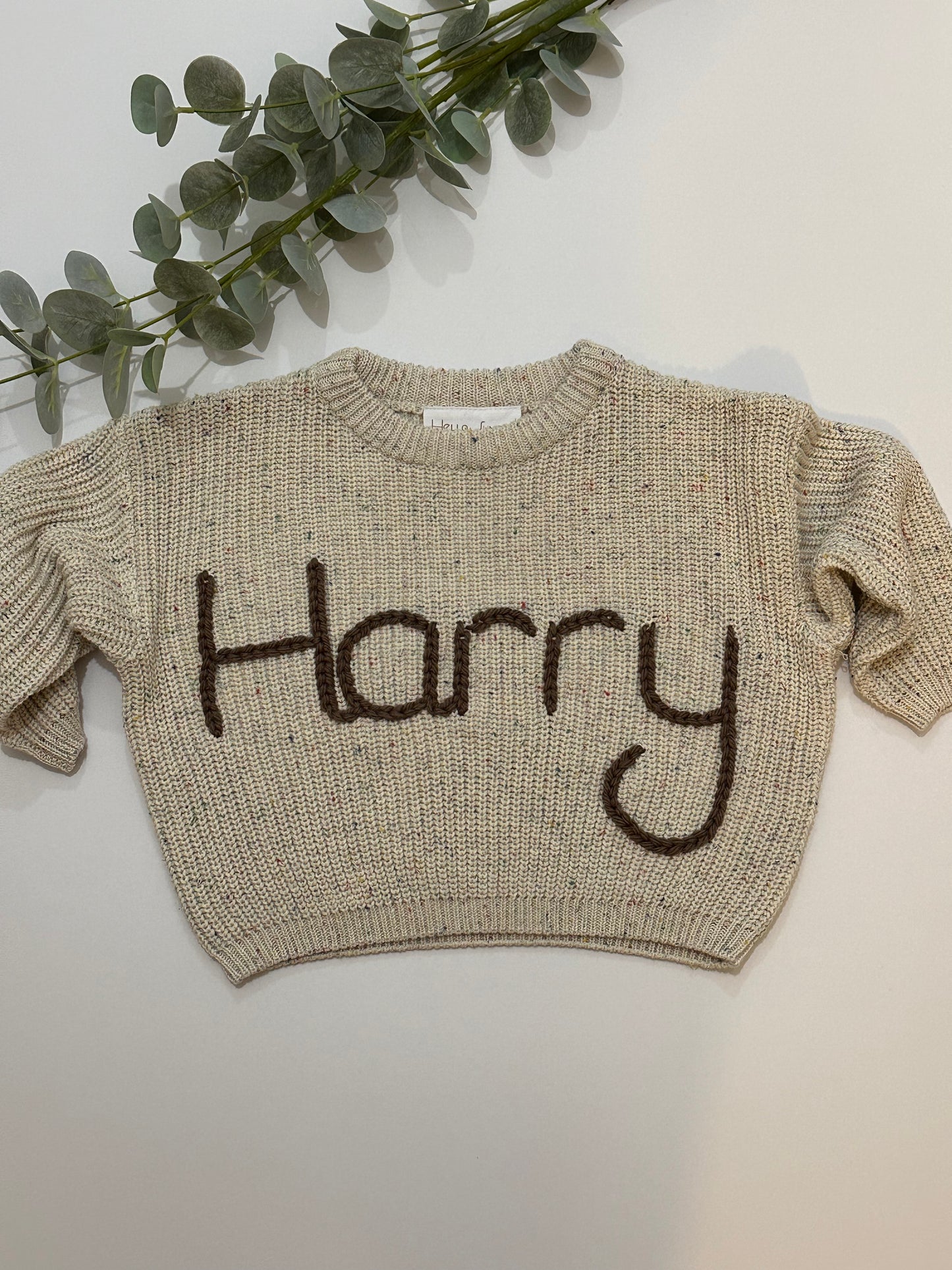 **Pre-Order for November Delivery** - Personalised Hand Embroidered Knit | Sprinkle