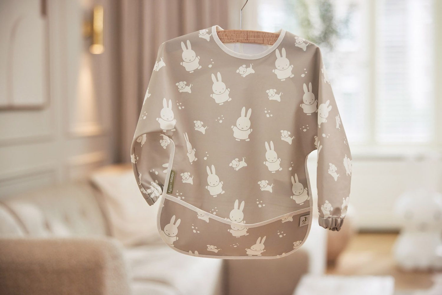 Waterproof Bib with Sleeves | Miffy Olive