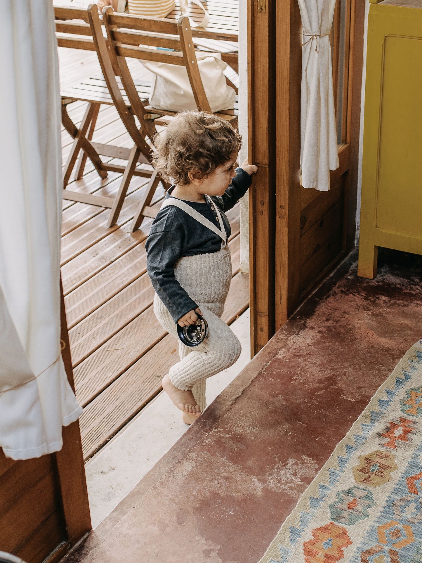 Footless Granny Teddy Tights | Cream