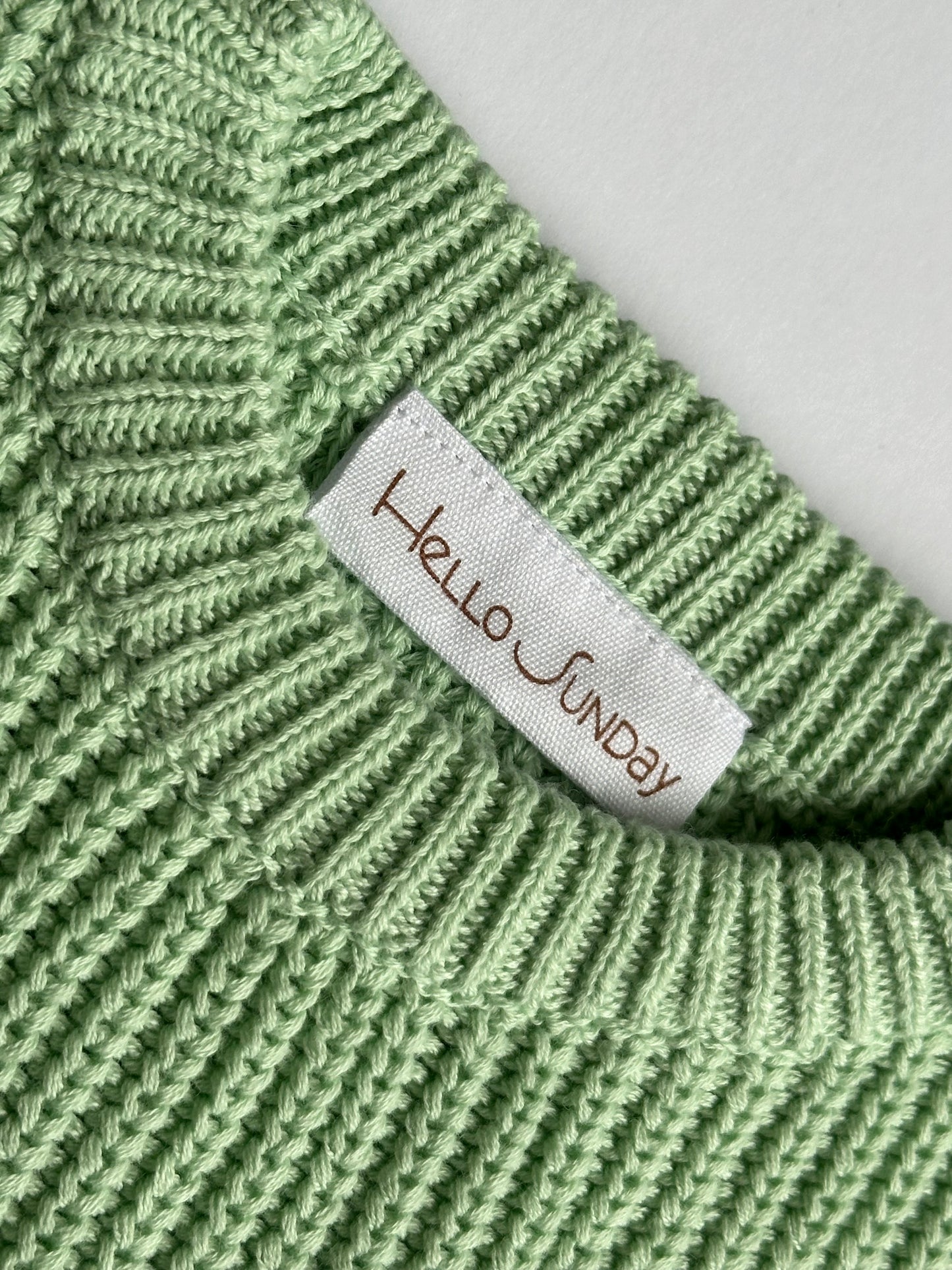 **Pre-Order for November Delivery** - Personalised Hand Embroidered Knit | Mint