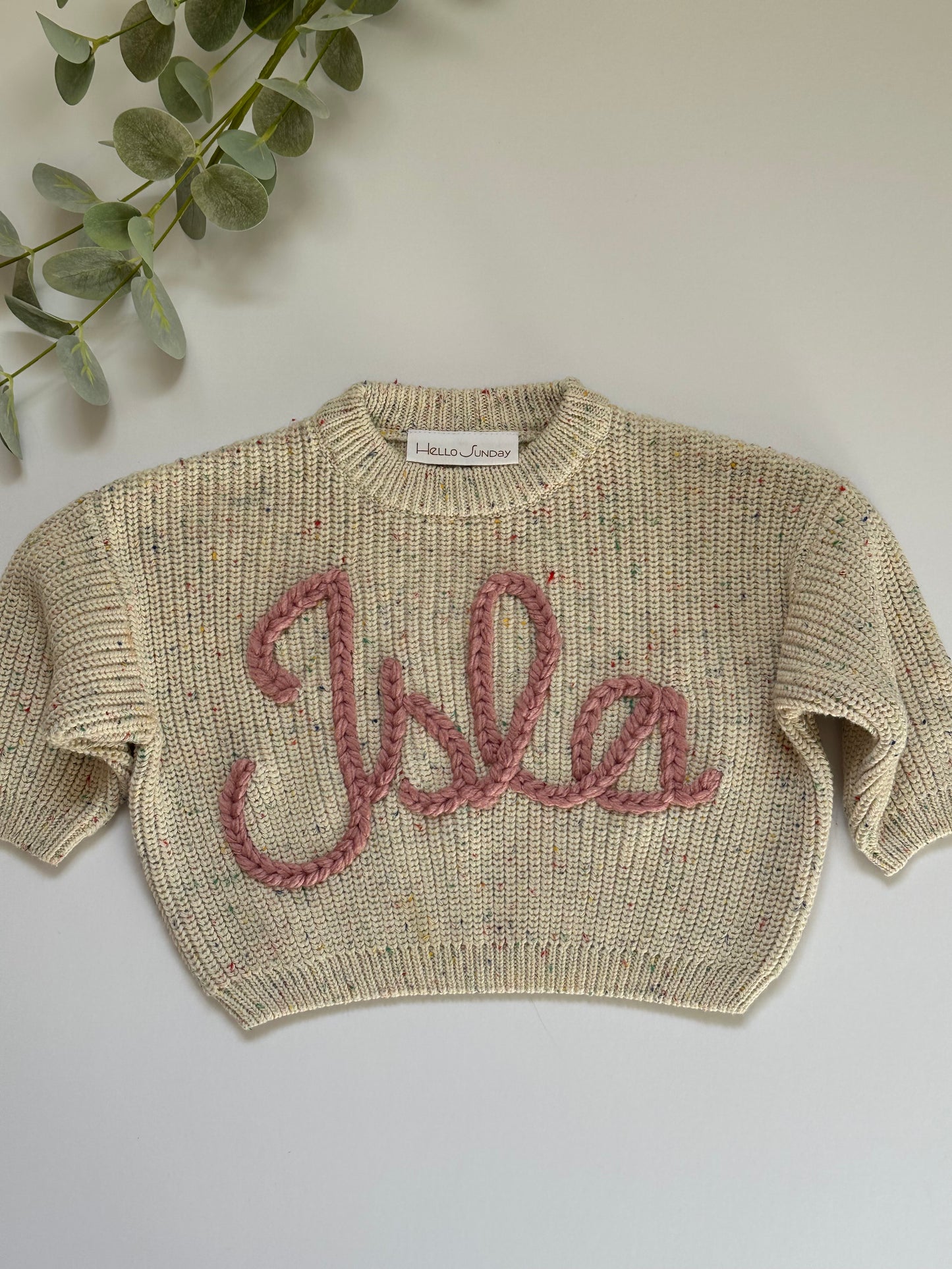 **Pre-Order for November Delivery** - Personalised Hand Embroidered Knit | Sprinkle