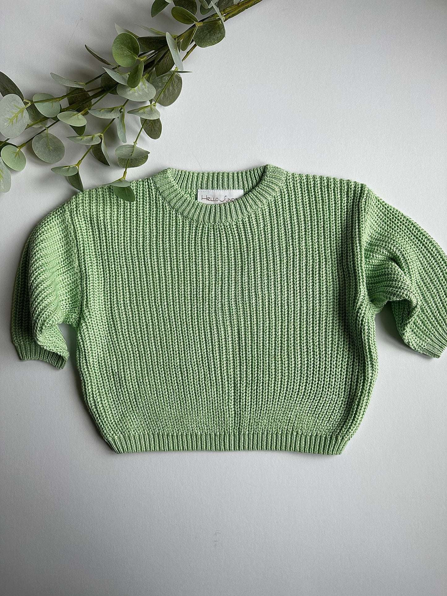 **Pre-Order for November Delivery** - Personalised Hand Embroidered Knit | Mint