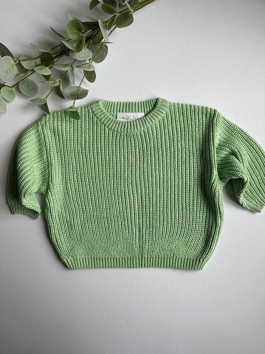 **Pre-Order for November Delivery** - Personalised Hand Embroidered Knit | Mint