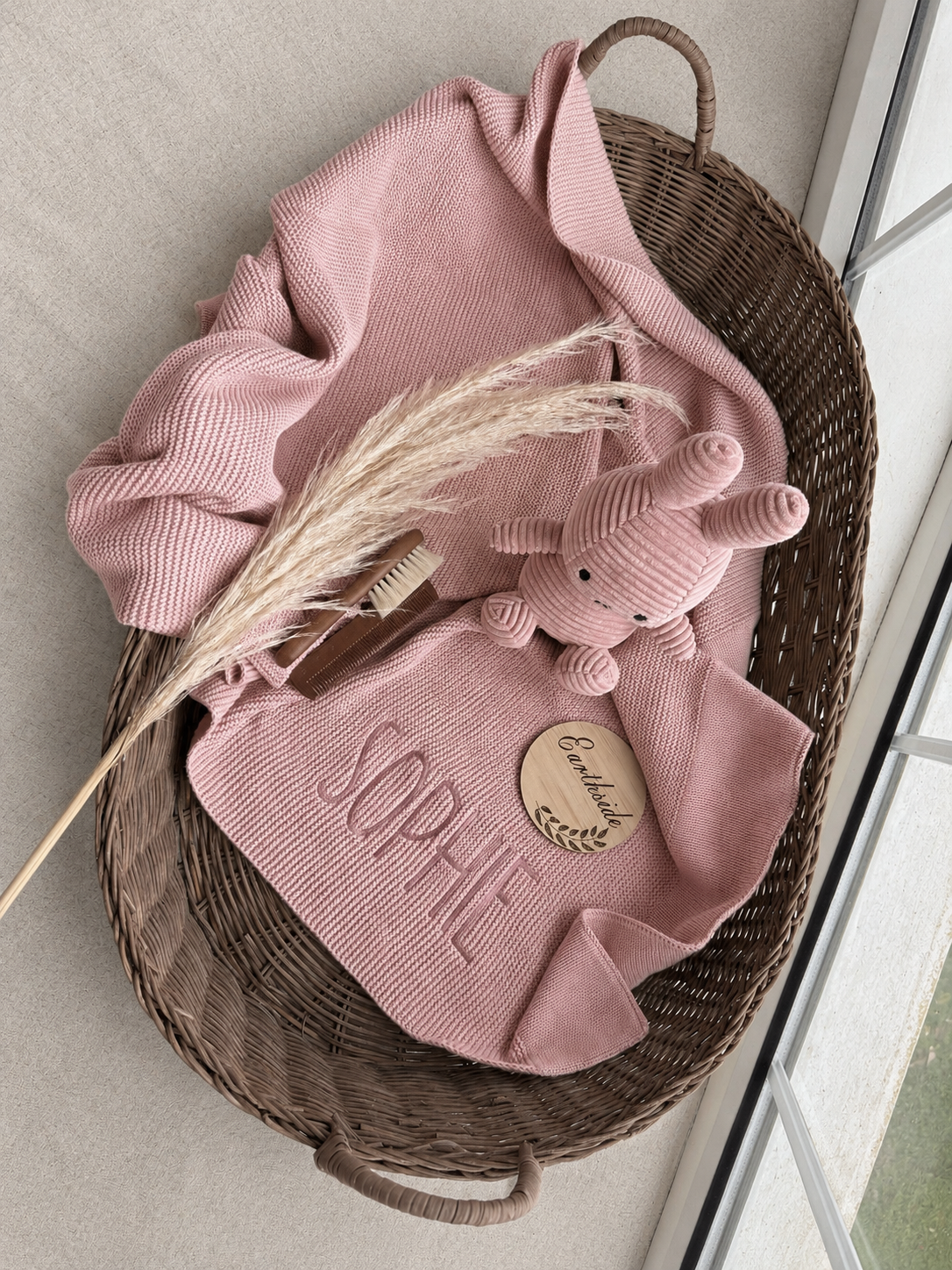 Personalised Baby Blanket | Dusty Pink