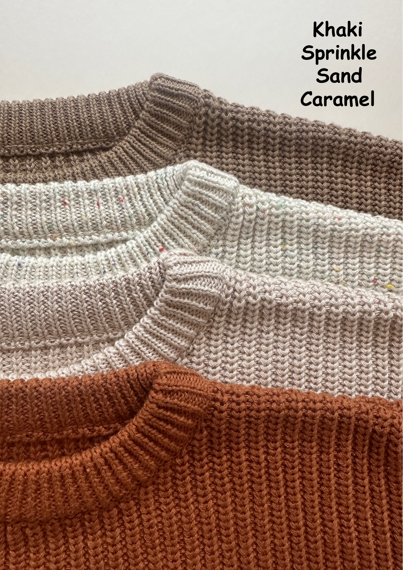 **Pre-Order for November Delivery** - Personalised Hand Embroidered Knit | Caramel
