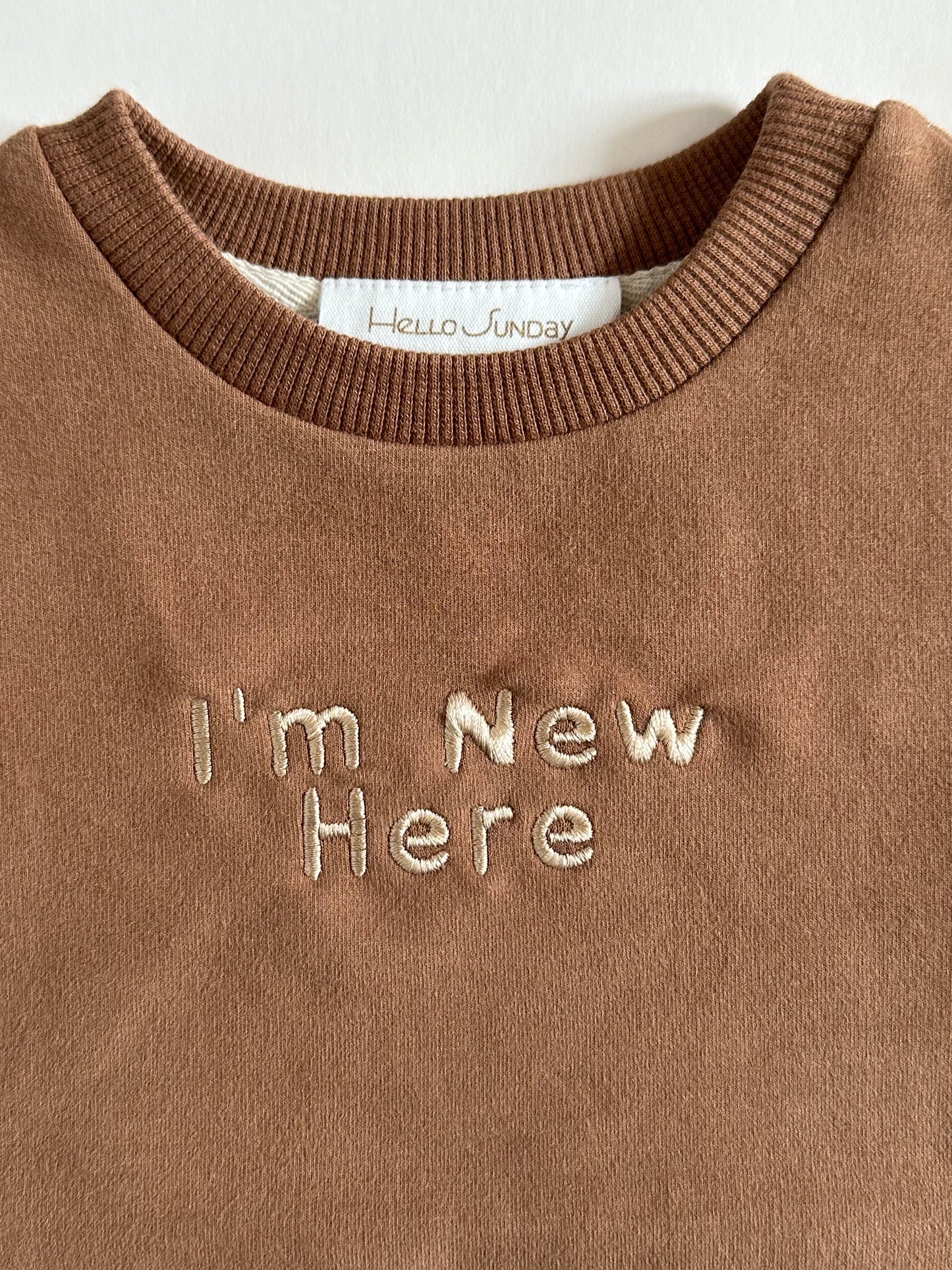 Personalised Organic Cotton Bubble Romper | Caramel
