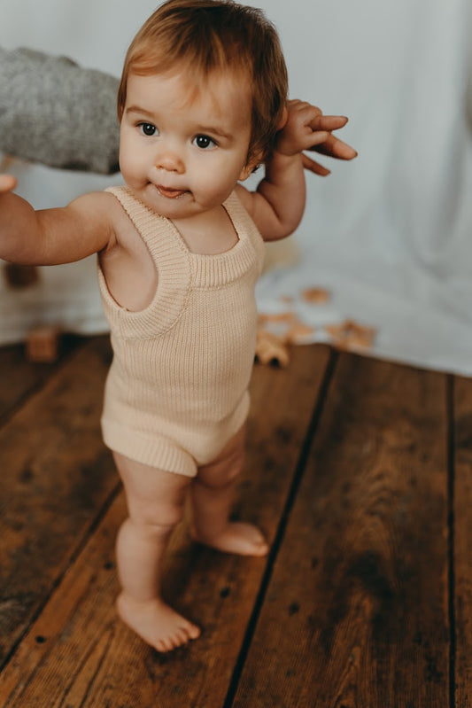 Organic Knitted Bodysuit | Shell