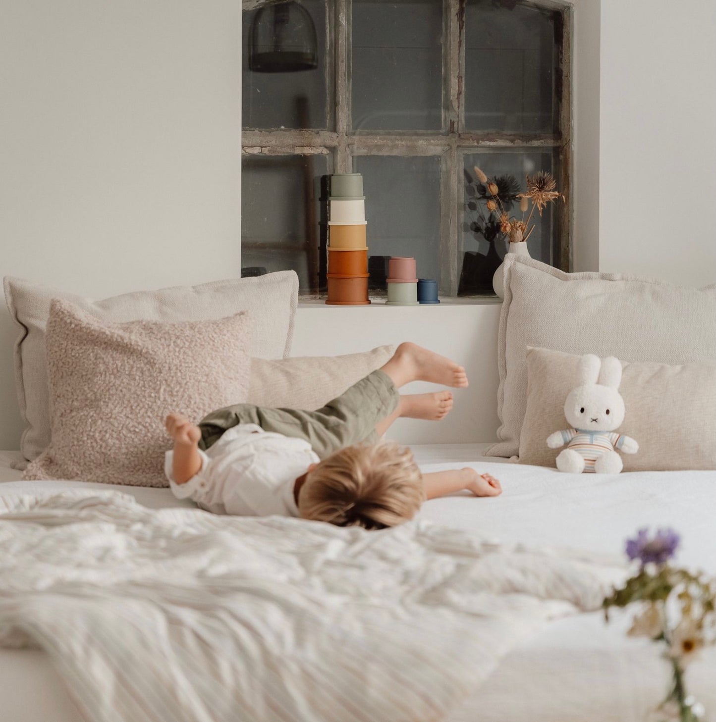 Little Dutch x Miffy Teddy 35cm | Vintage Sunny Stripes