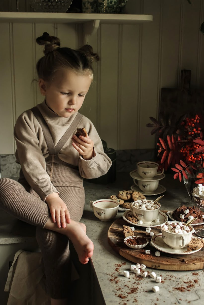 Footless Cotton Tights | Cocoa Blend