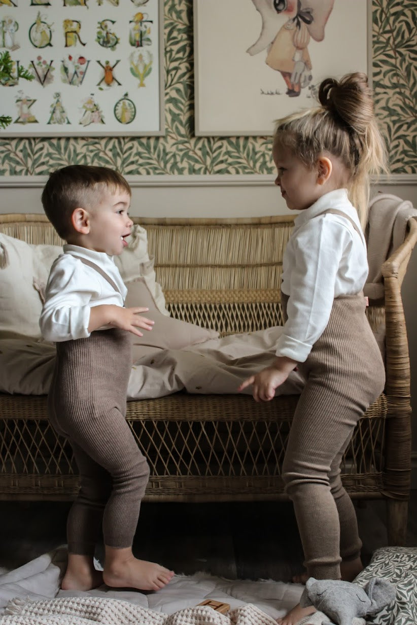 Footless Cotton Tights | Peanut Blend