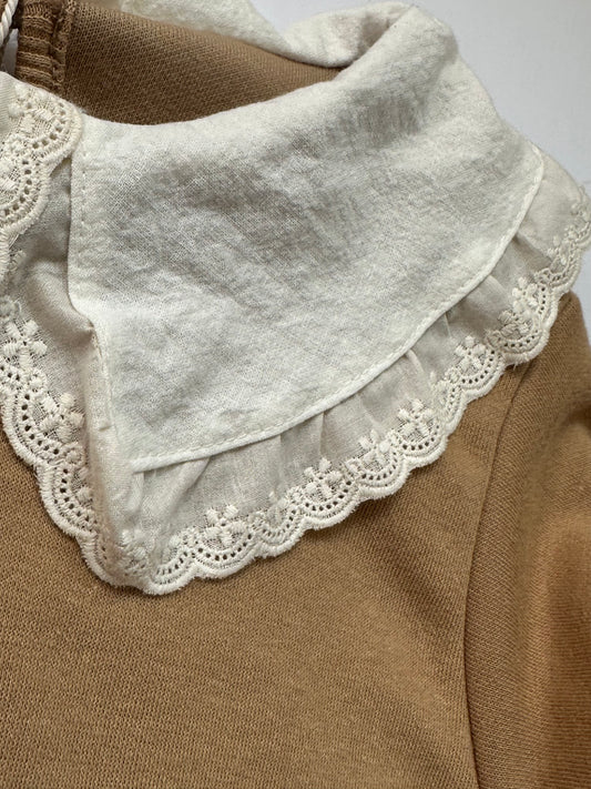 Jelly Lace Collared Sweatshirt