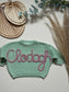 **Pre-Order for July Delivery** - Personalised Hand Embroidered Knit | Mint