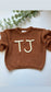 Personalised Hand Embroidered Knit | Caramel