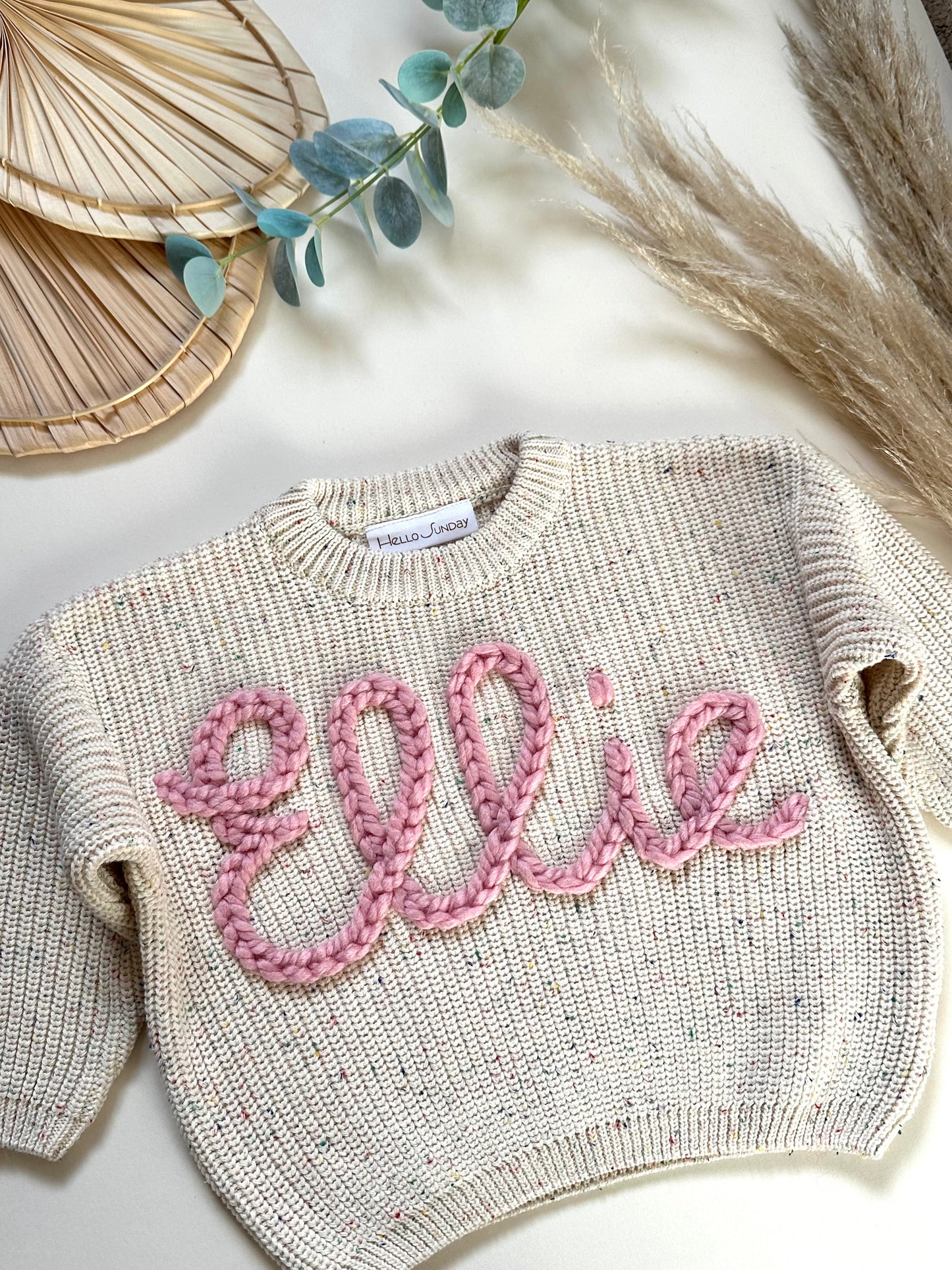 **Pre-Order for June Delivery** - Personalised Hand Embroidered Knit | Sprinkle