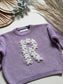 **Pre-Order for June Delivery** - Personalised Hand Embroidered Knit | Lilac