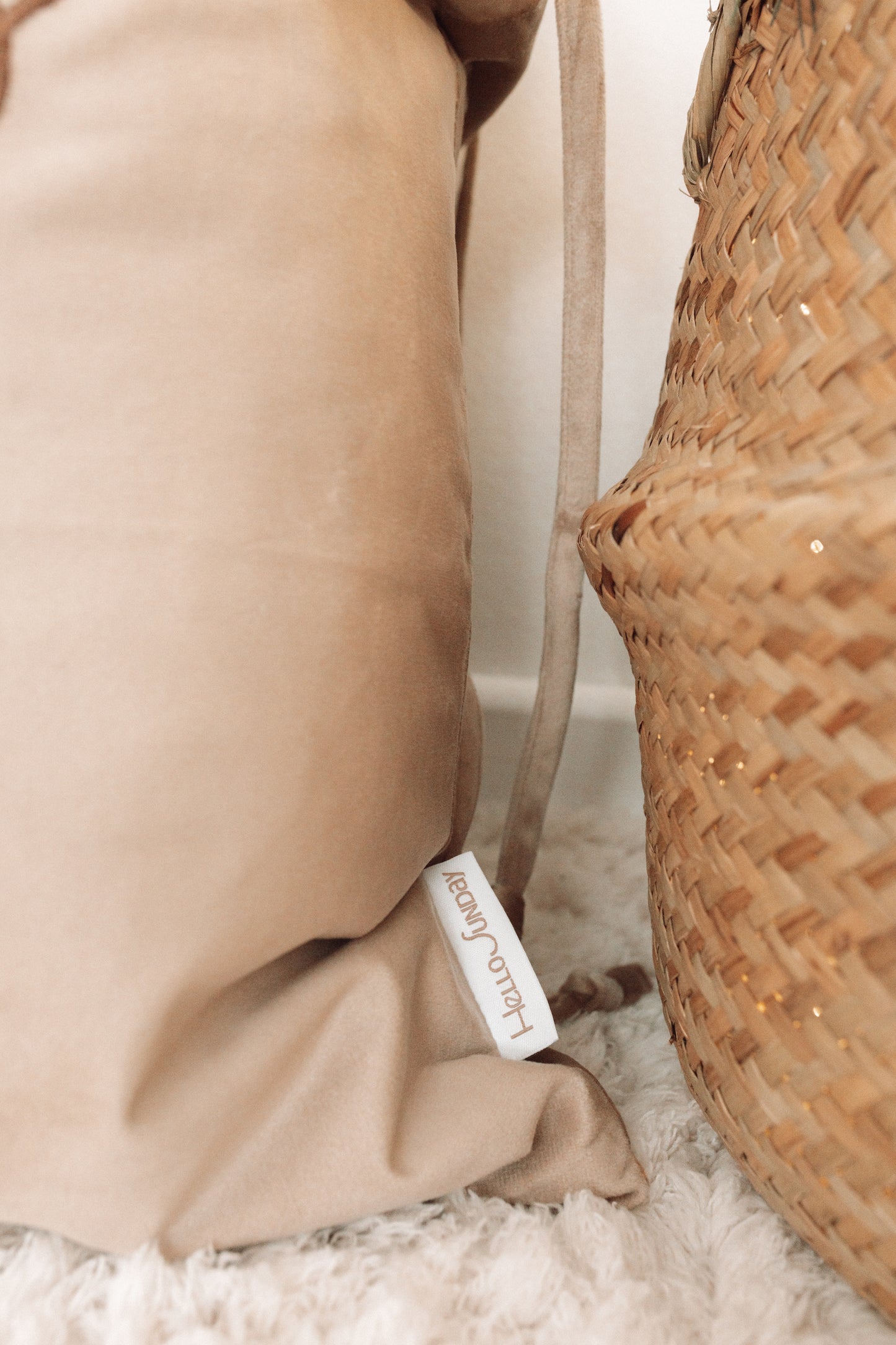 Luxury Velvet Santa Sack | Beige