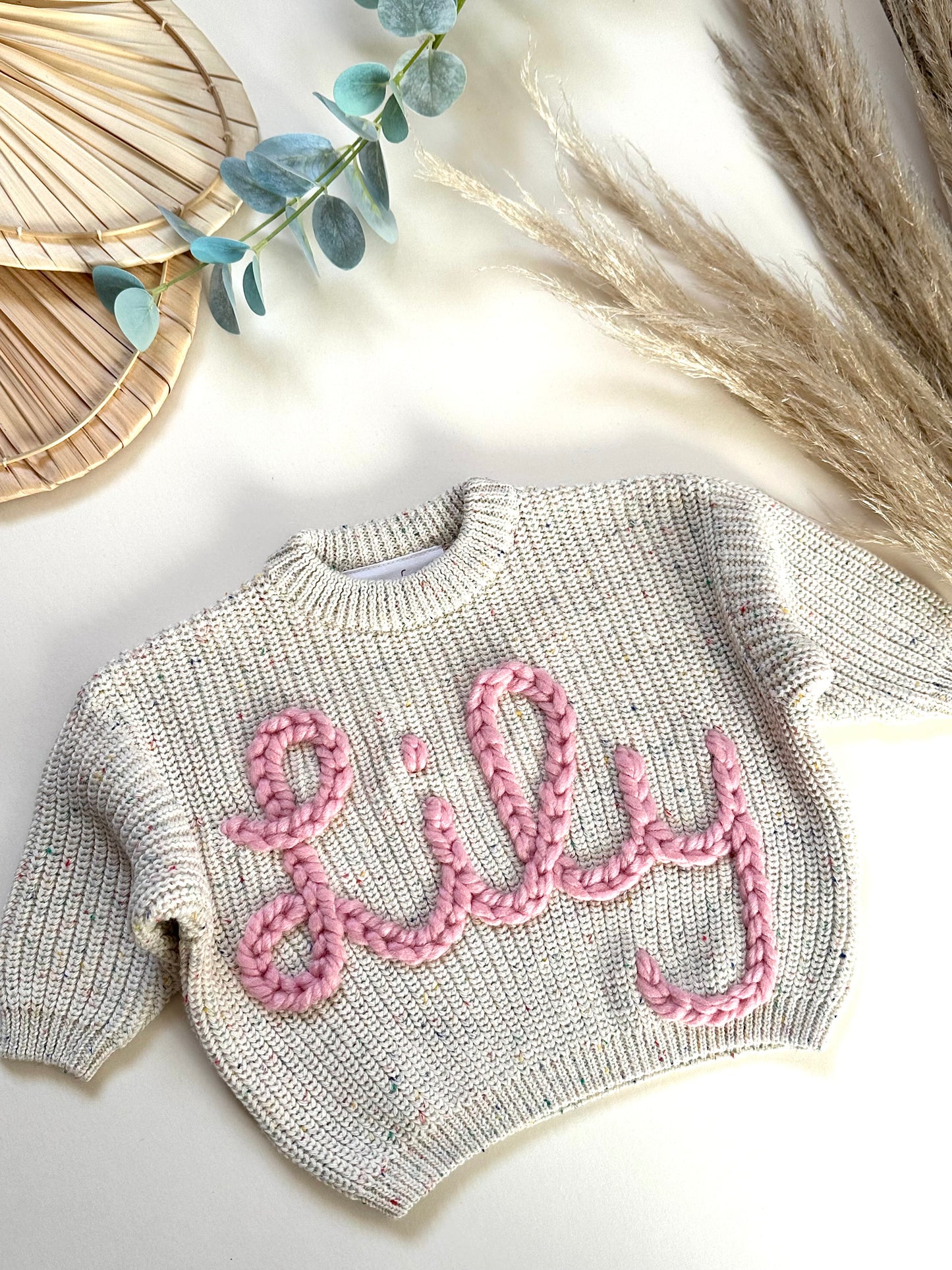 **Pre-Order for June Delivery** - Personalised Hand Embroidered Knit | Sprinkle