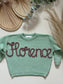 **Pre-Order for July Delivery** - Personalised Hand Embroidered Knit | Mint