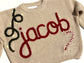 **Pre-Order for December Delivery** - Personalised Hand Embroidered Knit | Sand