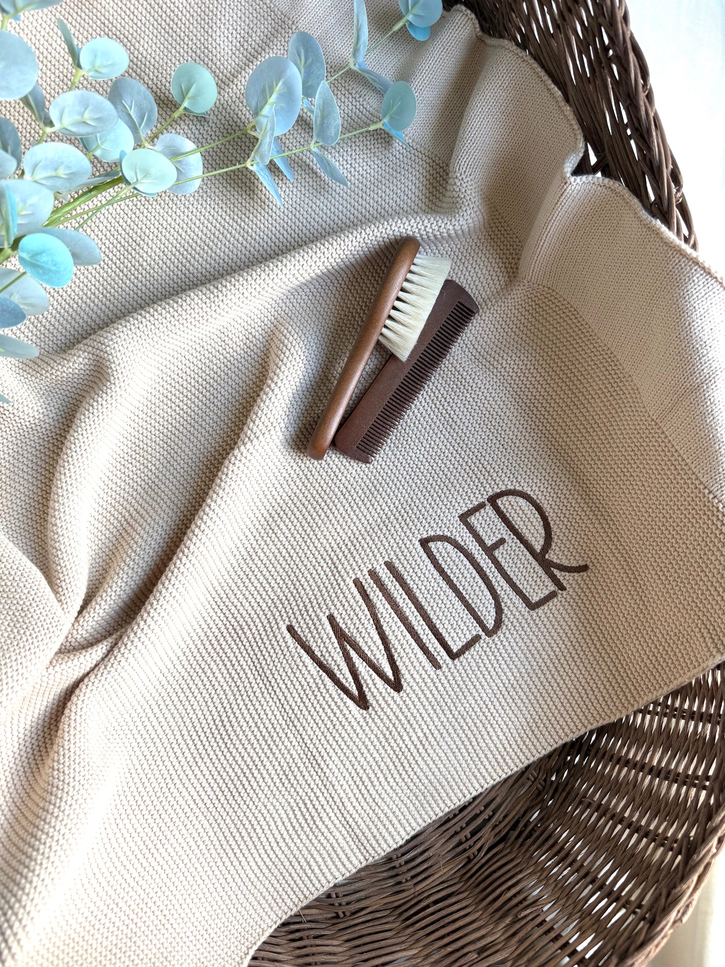 Personalised Baby Blanket | Oatmeal