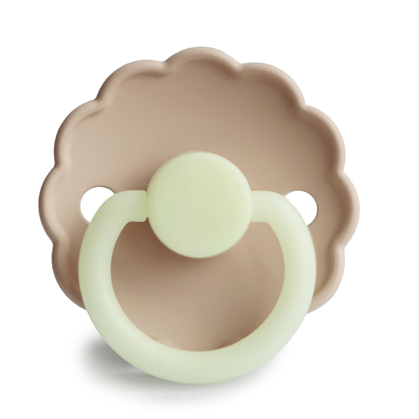 FRIGG Daisy | Round Silicone Pacifier | Croissant Night