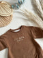 Personalised Organic Cotton Bubble Romper | Caramel