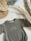 Personalised Organic Cotton Bubble Romper | Sage Green
