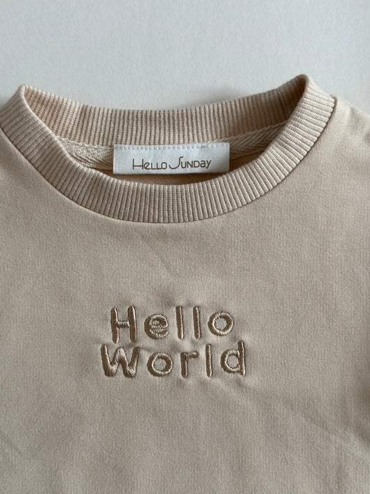 Personalised Organic Cotton Bubble Romper | Oatmeal
