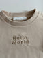 Personalised Organic Cotton Bubble Romper | Oatmeal