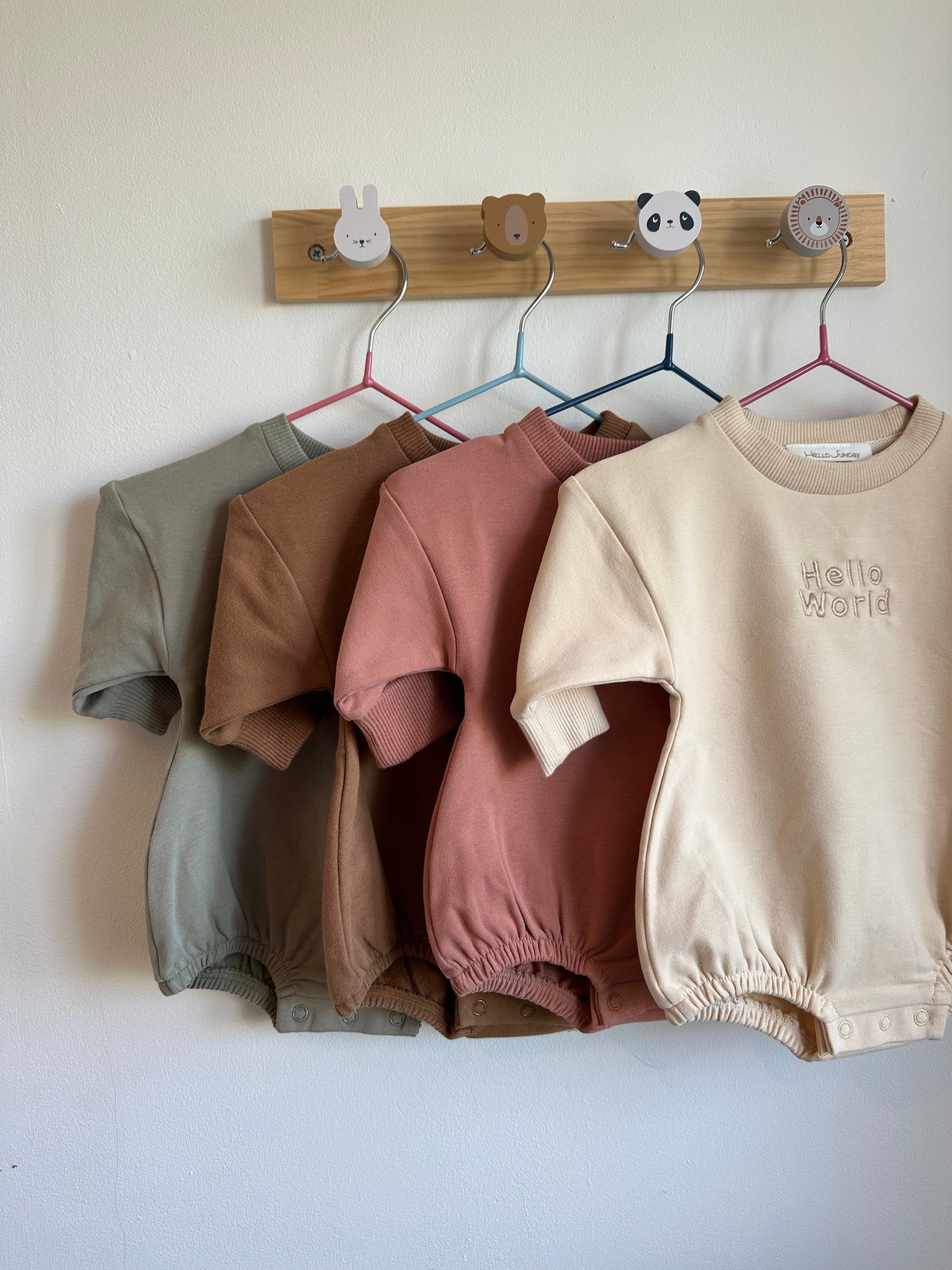 Personalised Organic Cotton Bubble Romper | Sage Green