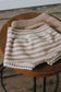Organic Striped Knitted Shorts | Fawn