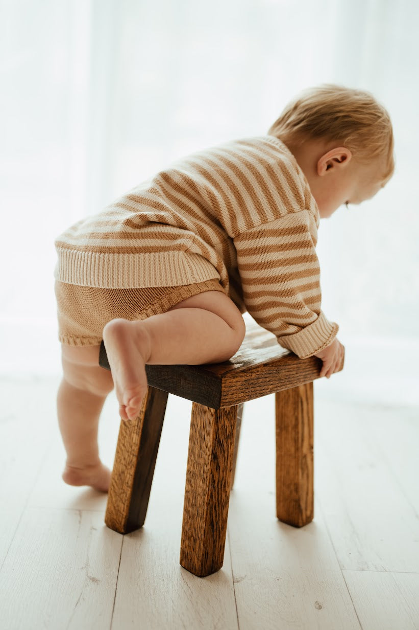 Organic Striped Knit Sweater | Fawn