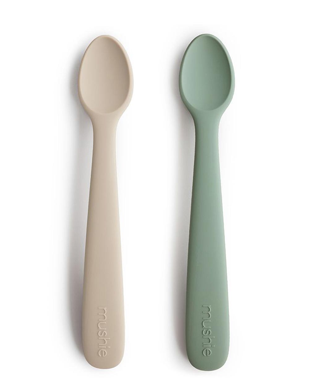 Silicone Feeding Spoons 2Pack | Cambridge Blue/Shifting Sand